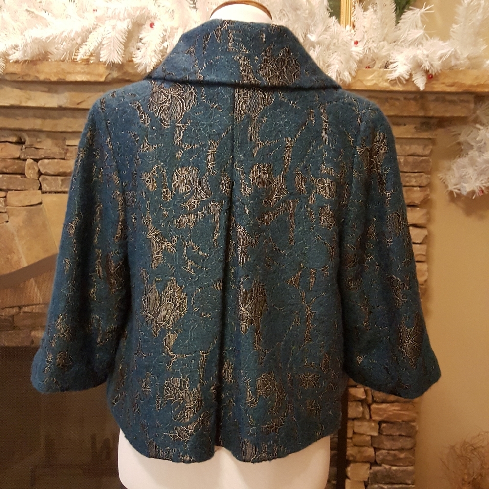 Cabi Style Lisboa Topper In Teal/Silver View 5